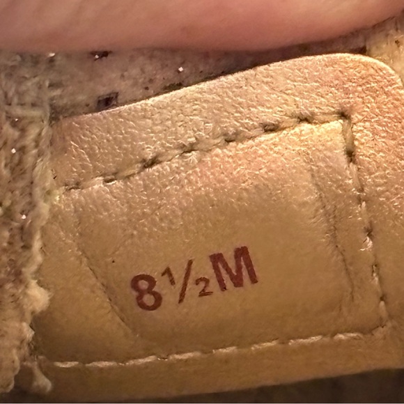 Michael Kors Gold Glitter Espadrilles Flats Size 8.5 - Picture 7 of 14